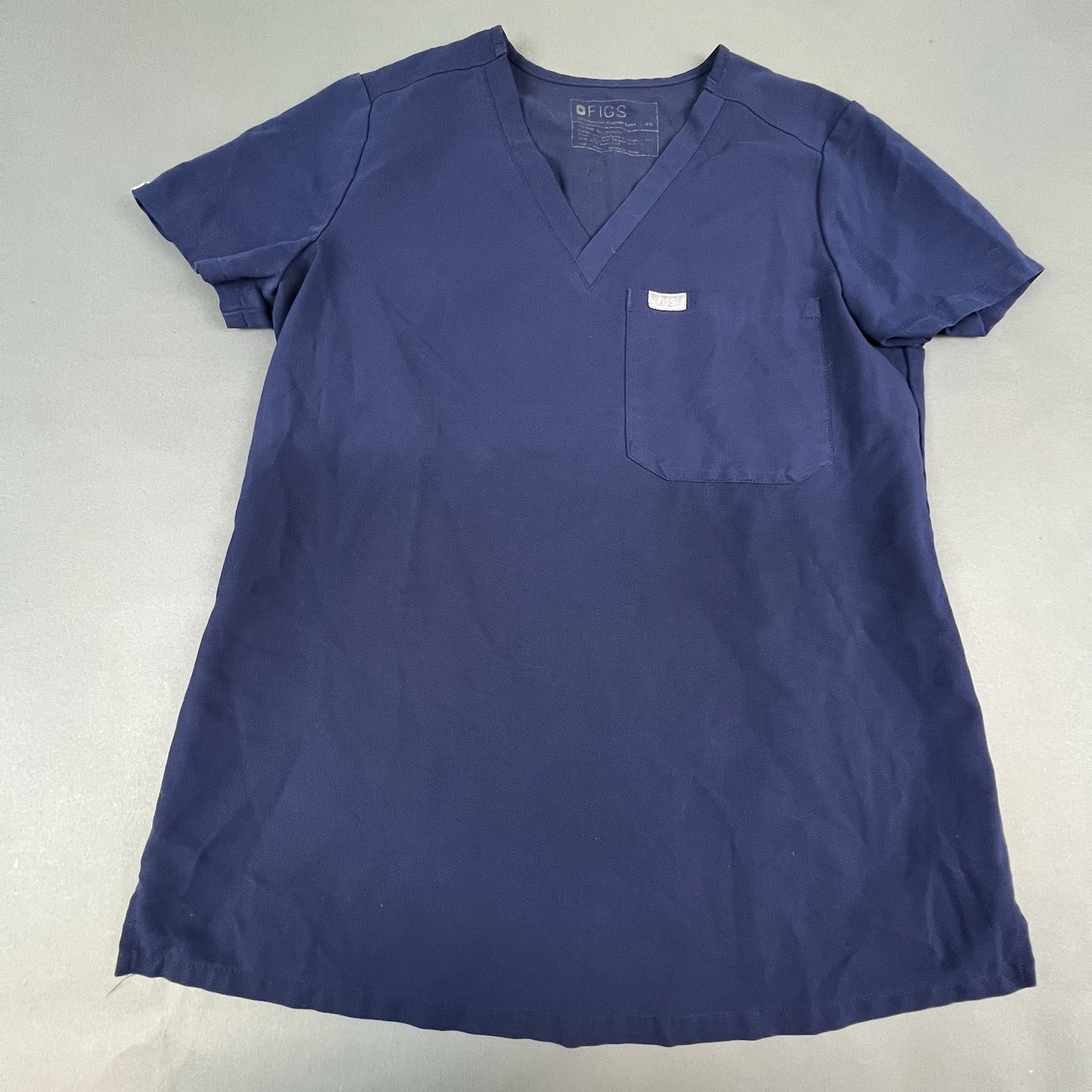 Figs Catarina Scrub Top Women’s Size XS Navy Blue One-Pocket FW1000