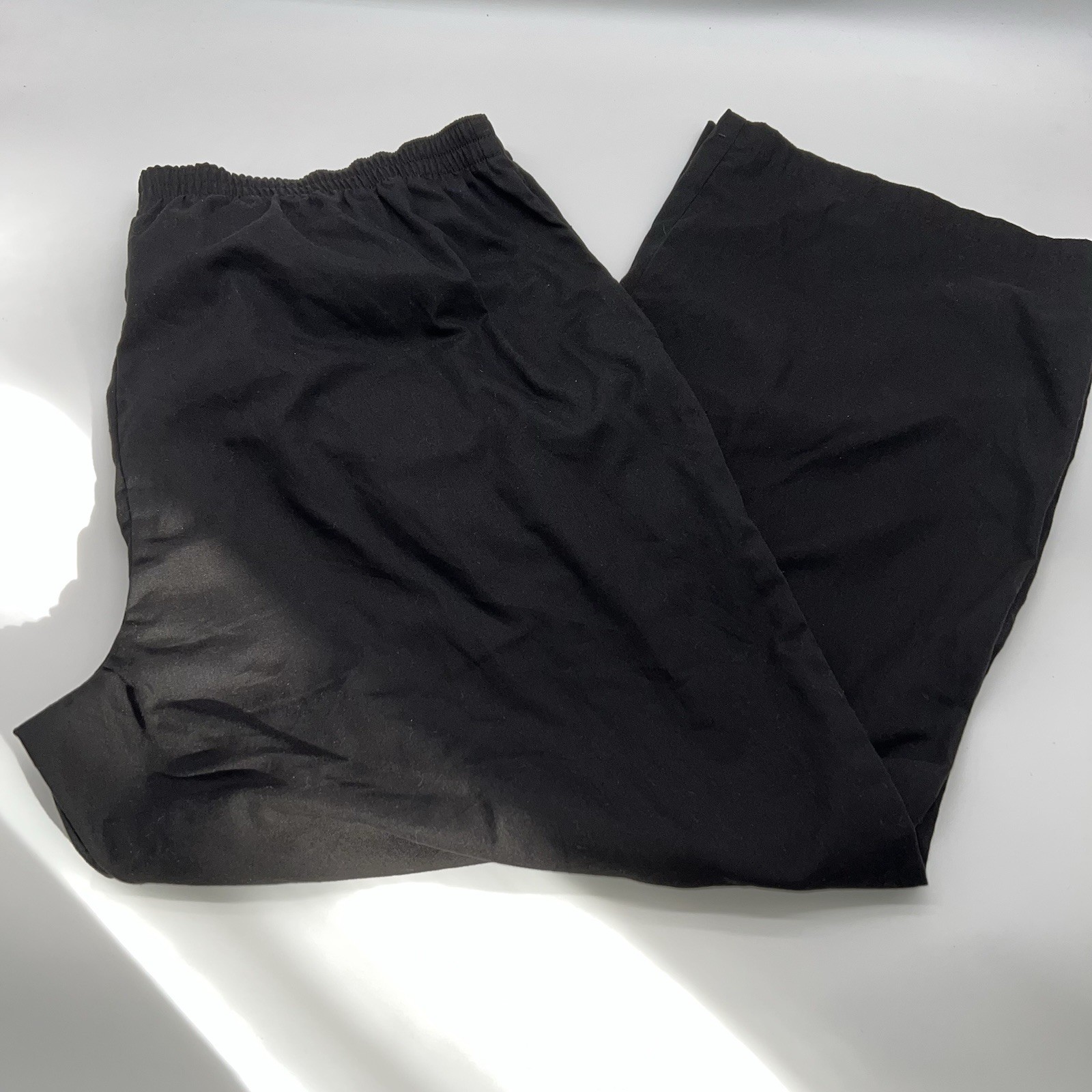 SB Scrubs Pants Women’s Large Black Pull-On Polyester- Cotton Blend-Size Large