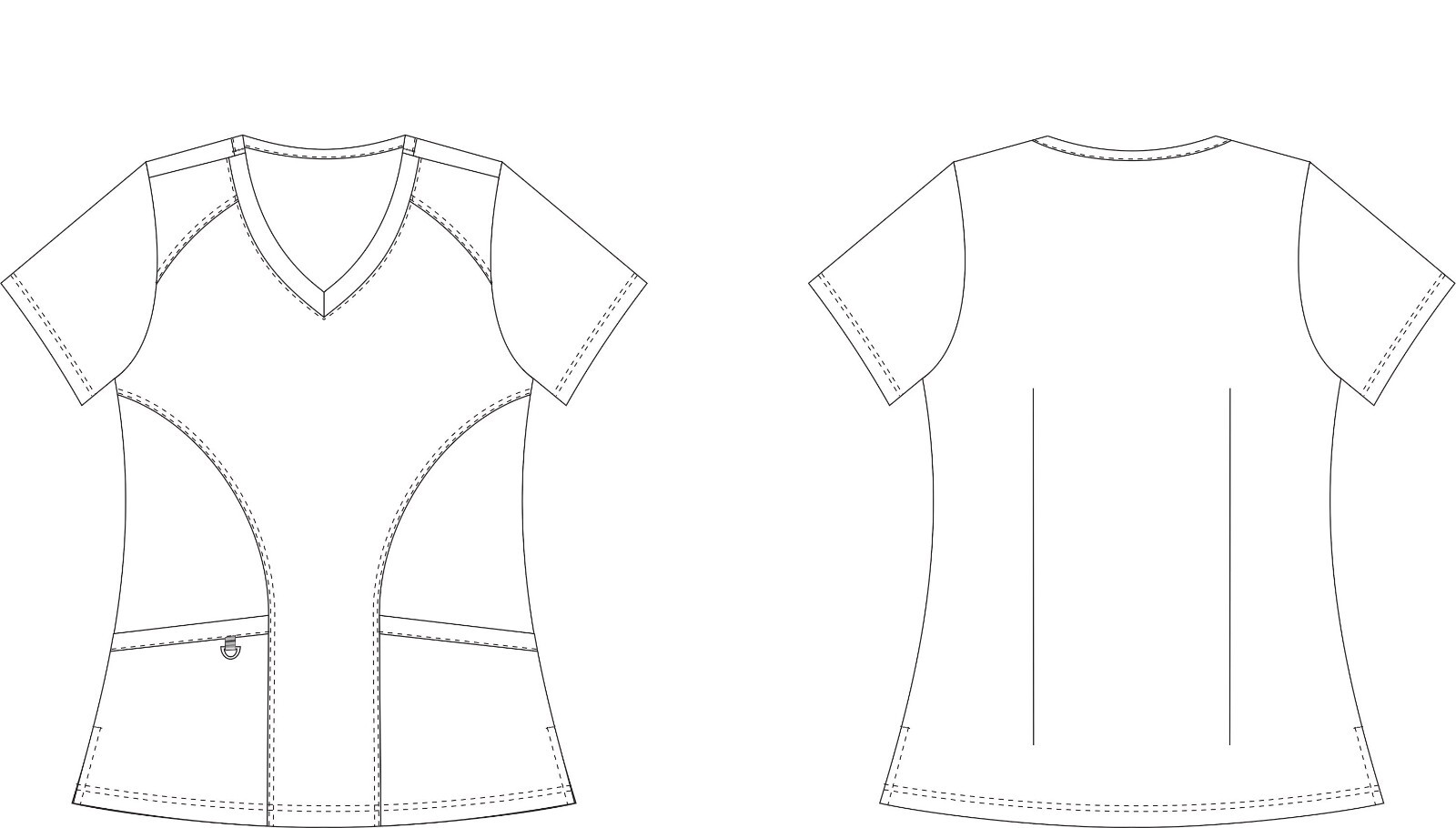 Four Way Solid Stretch Scrub Uniform V- Neck Top for Ladies 14 Colors