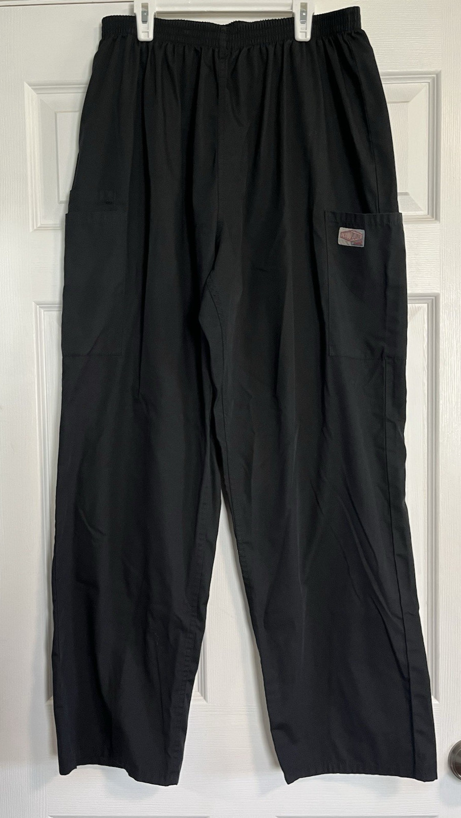 Scrubzone Medical Scrub Pants Womens Size XL Black Elastic Waistband Nurse Work
