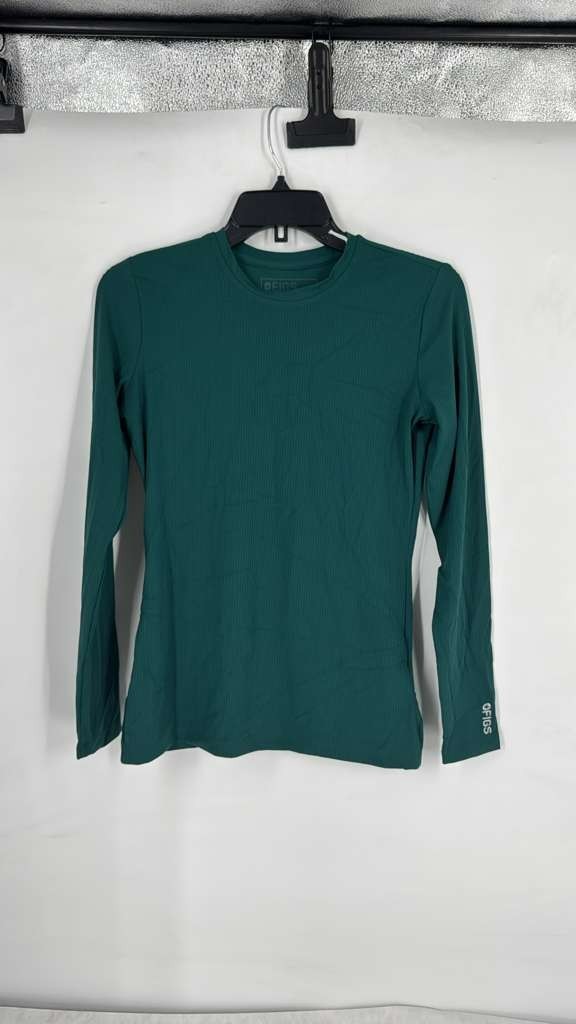 FIGS Ribbed Long Sleeve Underscrub Top Women’s Size XS Caspian Blue – NEW