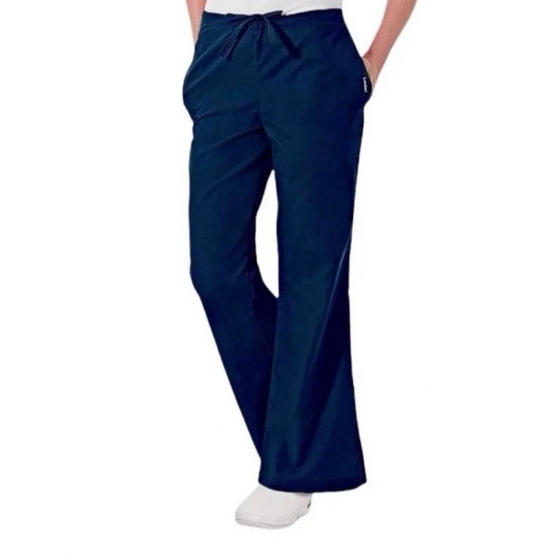 LOT OF 5 Landau Essentials Flare Leg Scrub Pants Navy BNP TXL 8335 XL TALL