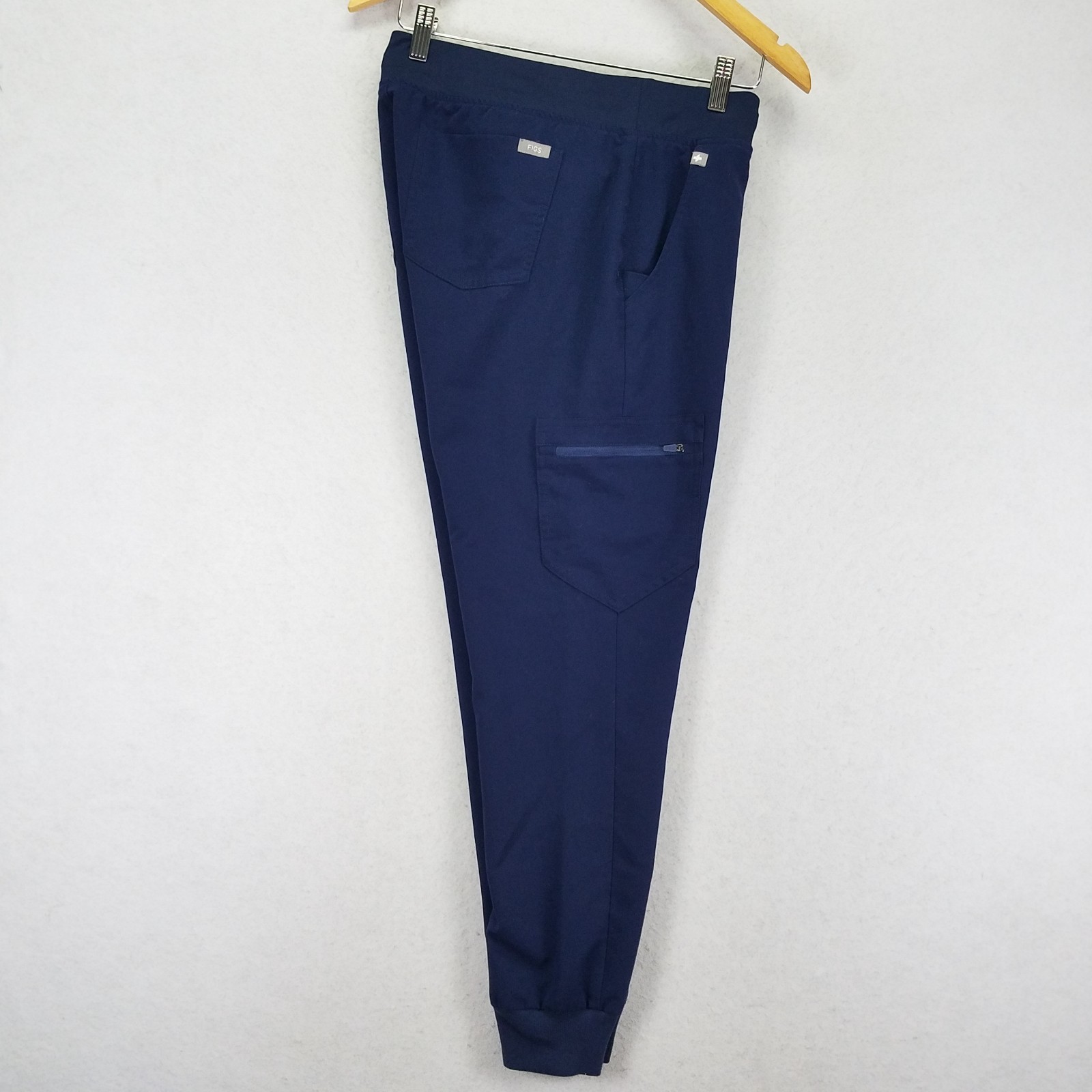 FIGS Technical Collection Scrub Pants Womens Medium Navy Blue Jogger Cargo Nurse