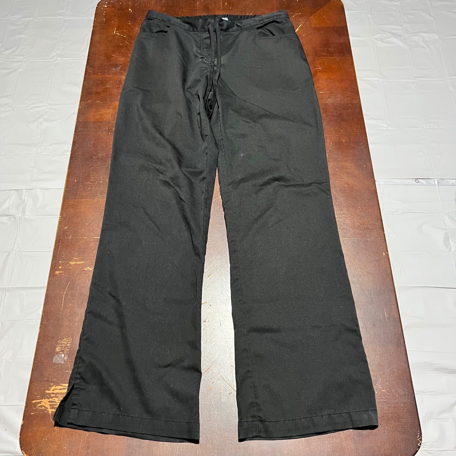 Greys Anatomy by Barco Black Scrub Pants Medium Tall MT Drawstring Medical Wear
