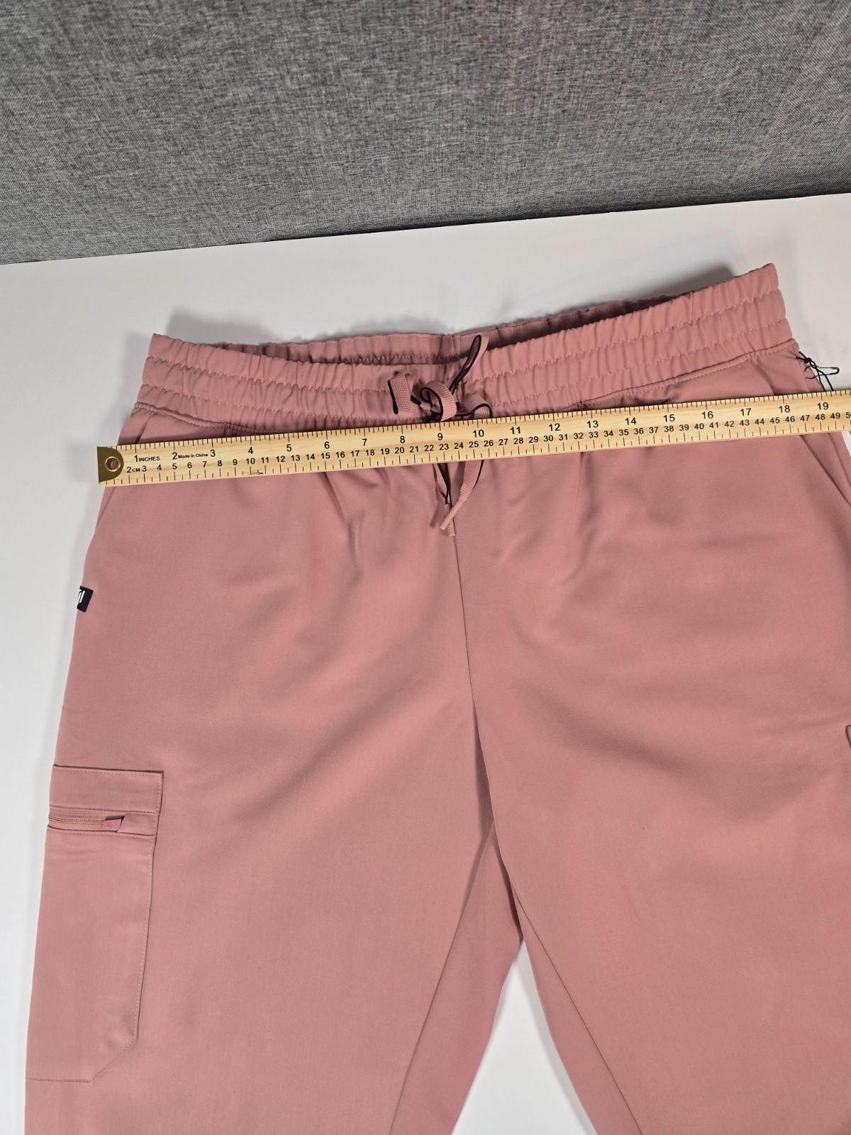 JAANUU Classics Scrub Set Woman’s XL Top; L Petite Pants; Mauve New Uniform