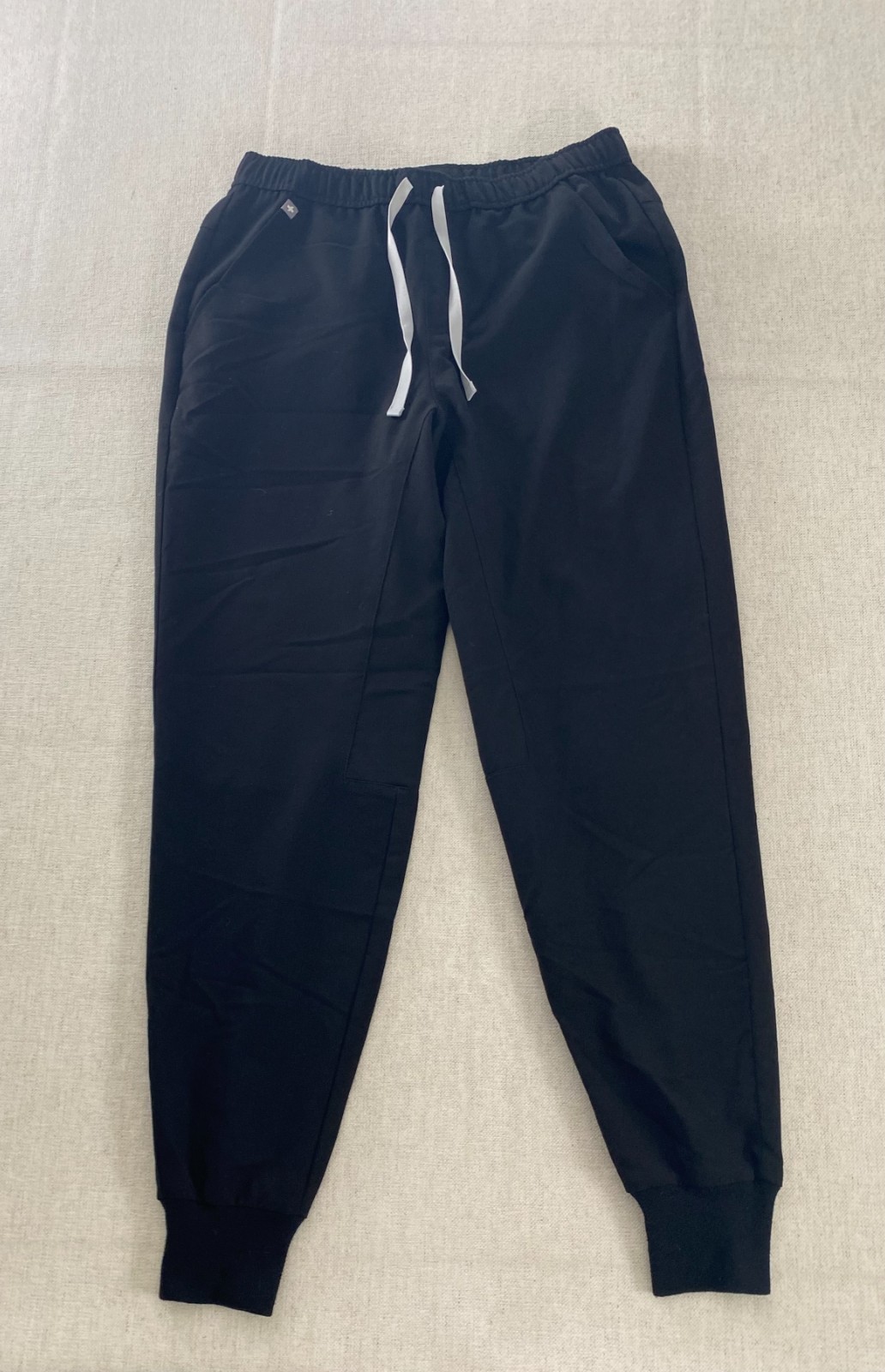 FIGS Jogger Pants Womens M Black Drawstring Stretch Pockets Tapered Scrub Pants