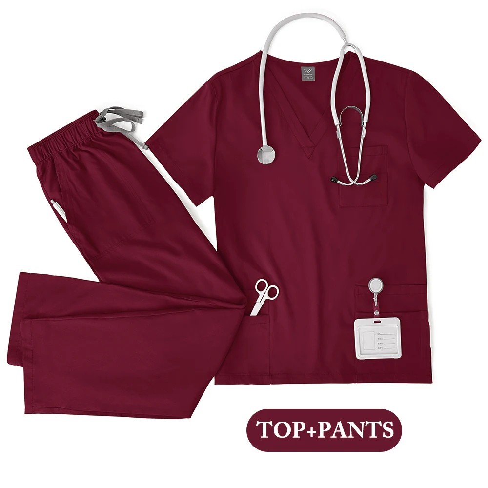 Unisex Medical Uniforms Men Women Nursing Dentist medical Scrubs, high quality