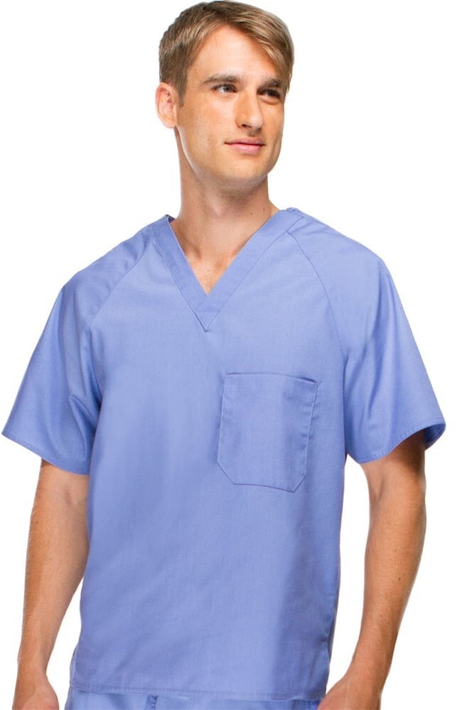 Basics by AllHeart Men’s V-Neck Solid Scrub Top 3XL