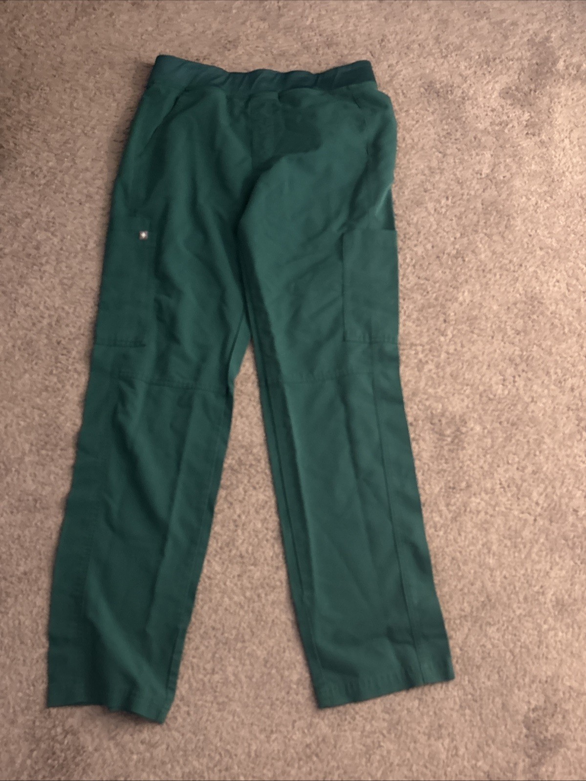 FIGS Men Hunter Green Axim Scrub Cargo Scrub Pants Size Small