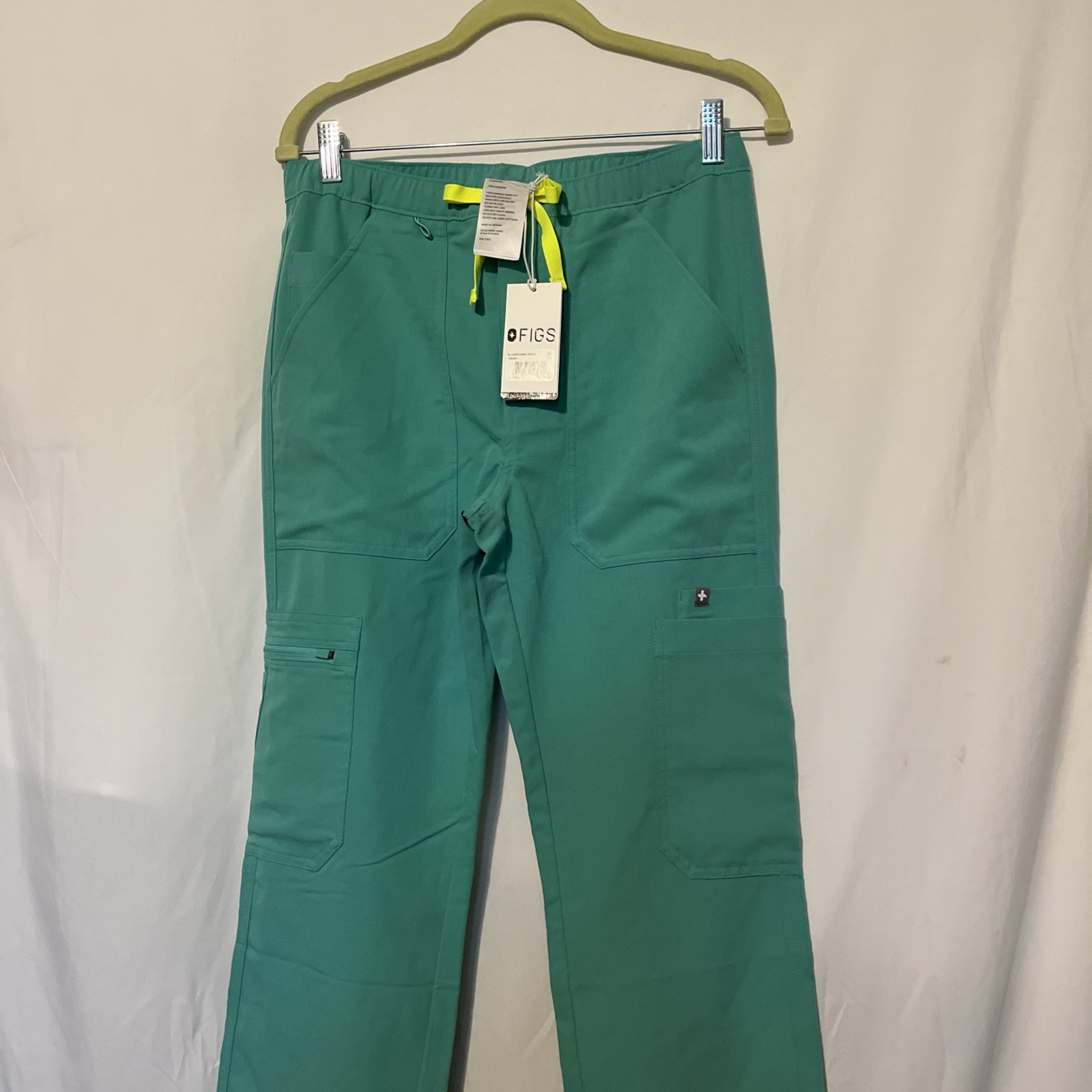 NWT FIGS XS S Technical Collection Scrub Pants High Waist Surgical Green READ