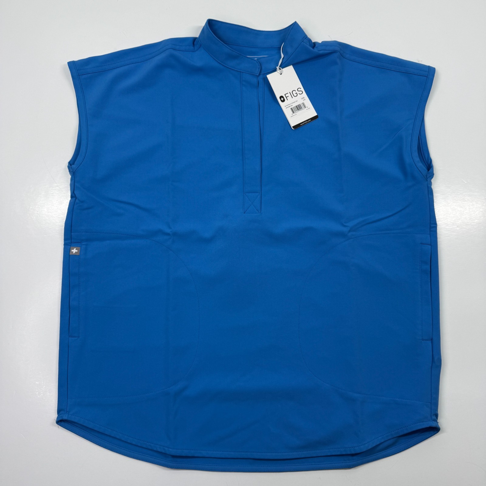 FIGS Rafaela Oversized Scrub Top Capri Blue XXS New with Tags