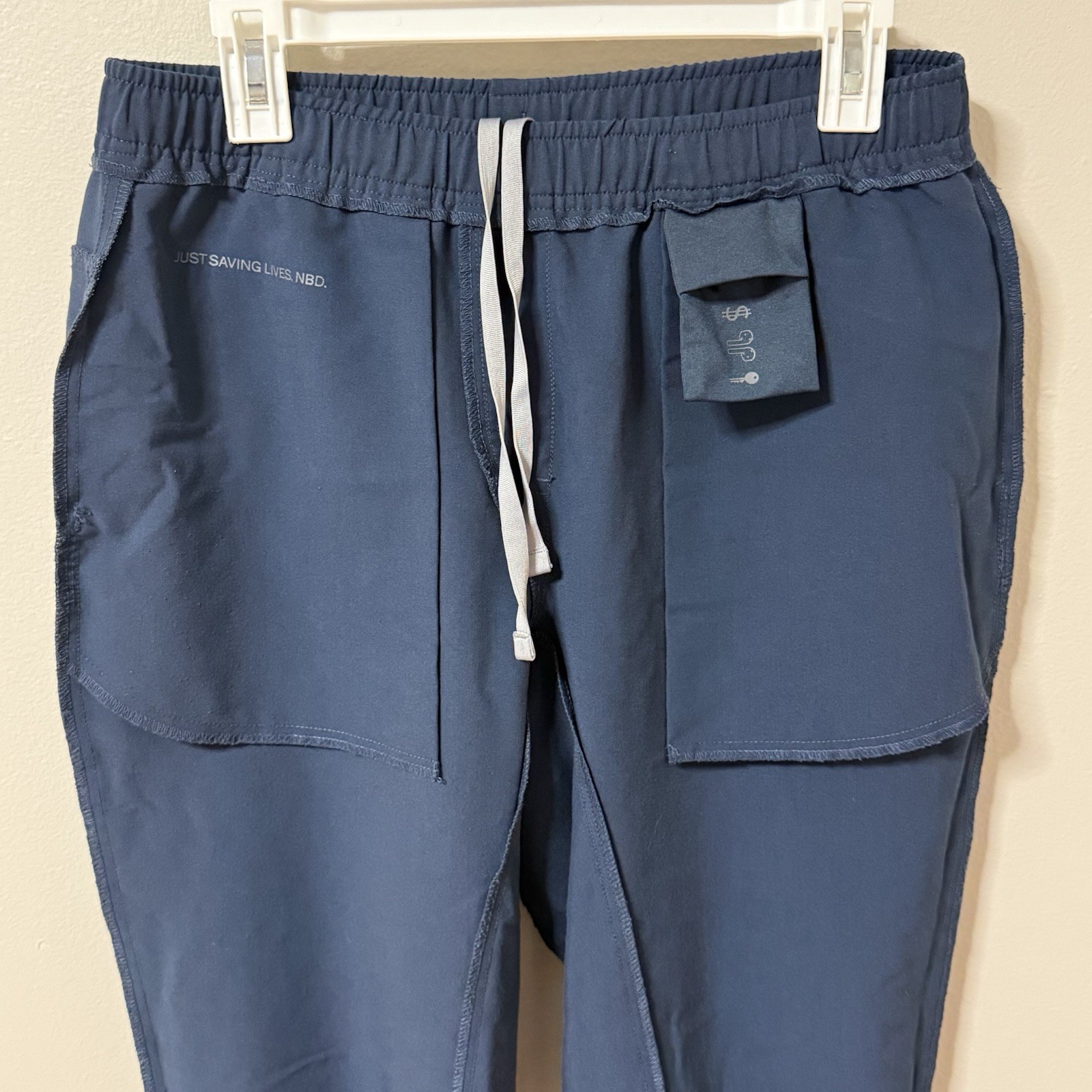 FIGS Tansen Jogger Scrub Pants Mens M Dark Harbor Medical Healthcare Drawstring