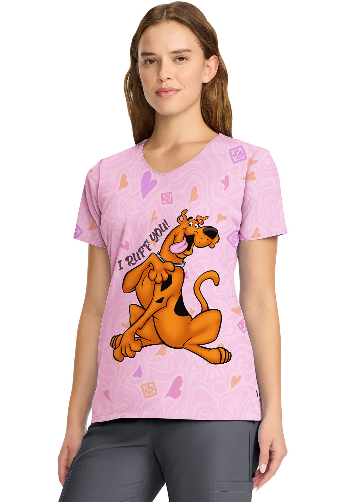 Scooby Doo Cherokee Scrubs Tooniforms V Neck Top TF626 SDHL