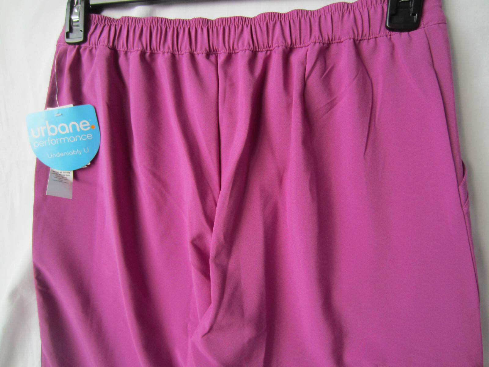 Womens Urbane Performance Fuchsia Elastic Waist w/ Drawstring Scrub Pants Size S