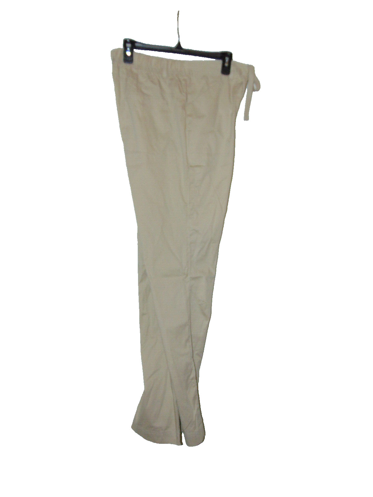 Landau Scrub Pants Womens Small Tall Beige Stretch Elastic Back Medical Uniform