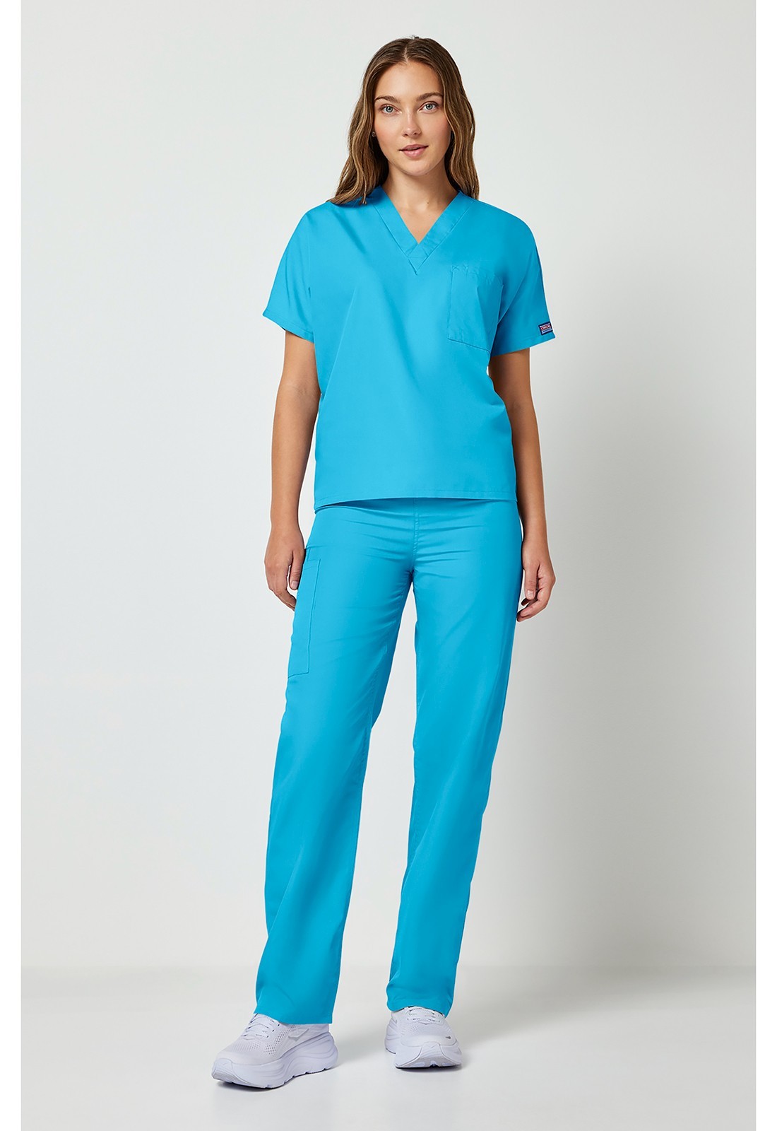 Cherokee Scrubs Unisex Workwear V Neck Scrub Top 4777 TURQUOISE XS to 5XL