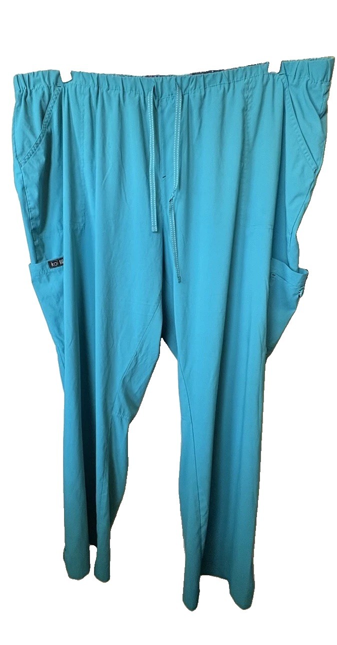 Koi Basics Scrub Pants Womens 5X Turquoise (Bright Teal) Cargo Style# 731R