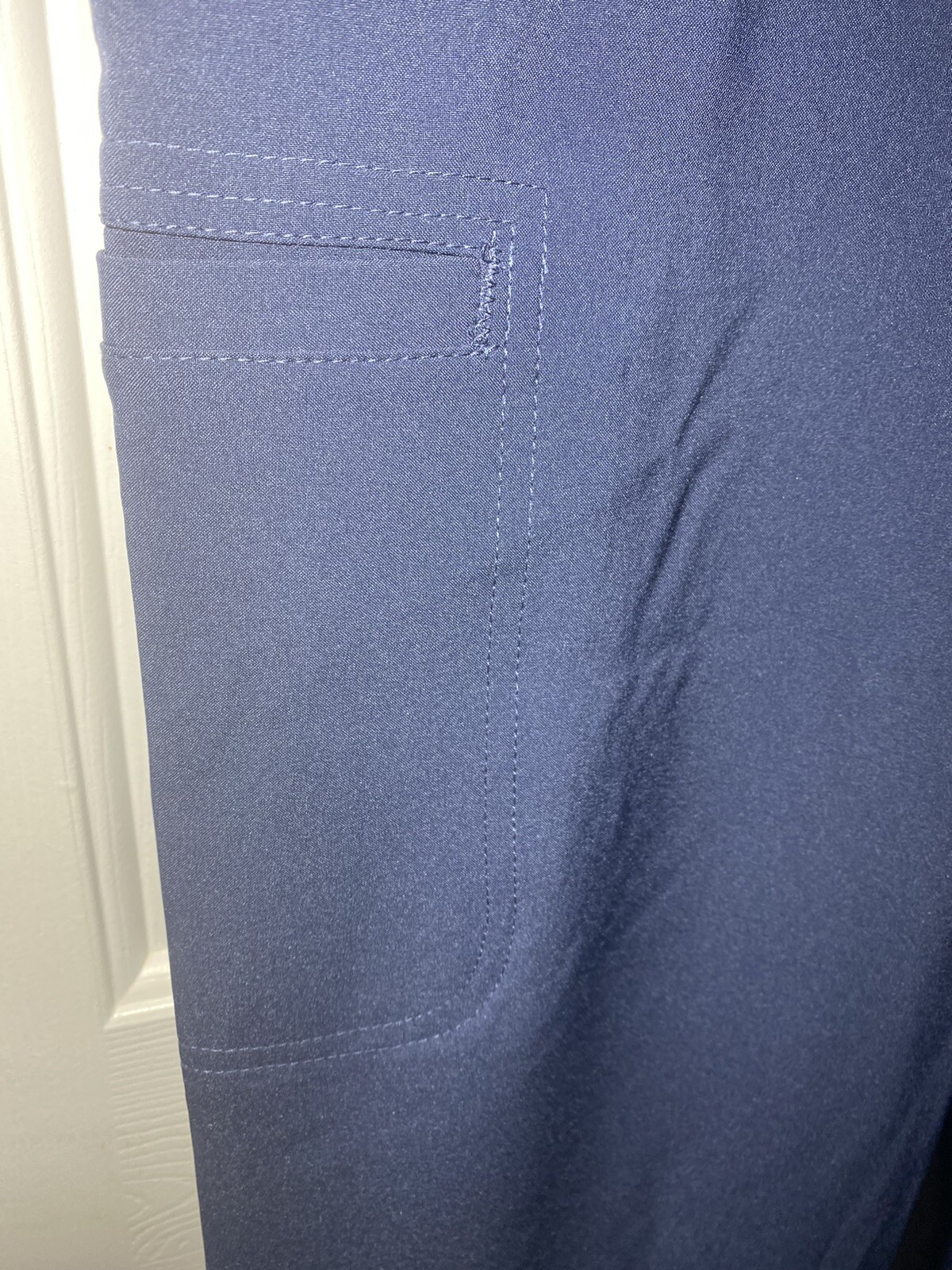 Urbane Performance Scrub Pants PLG Modern Fit Quick Cool Stretch Drawstring Blue
