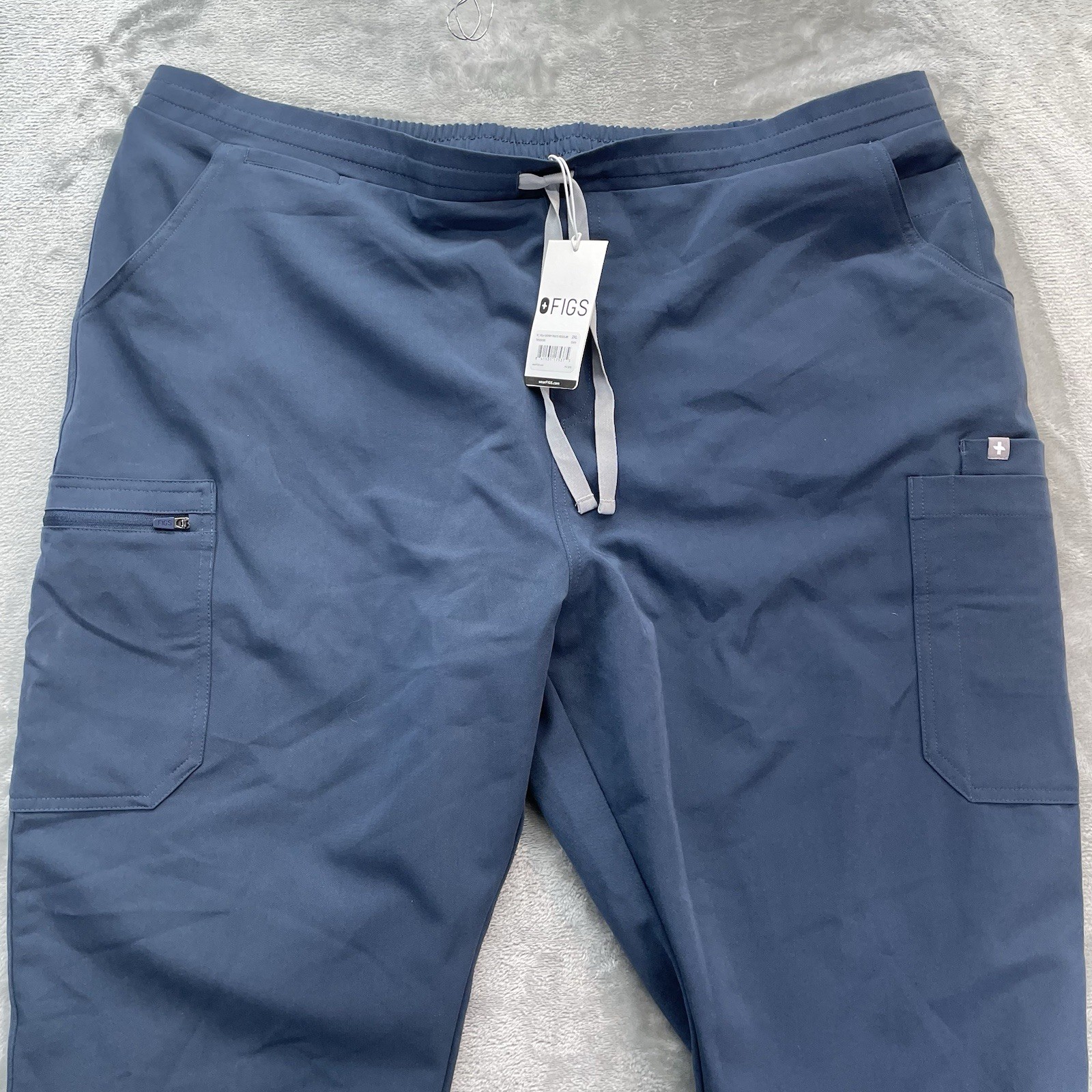 Figs pants Womens size 2XL Yola Skinny Regular Scrubs Blue TW2000R cargo tech