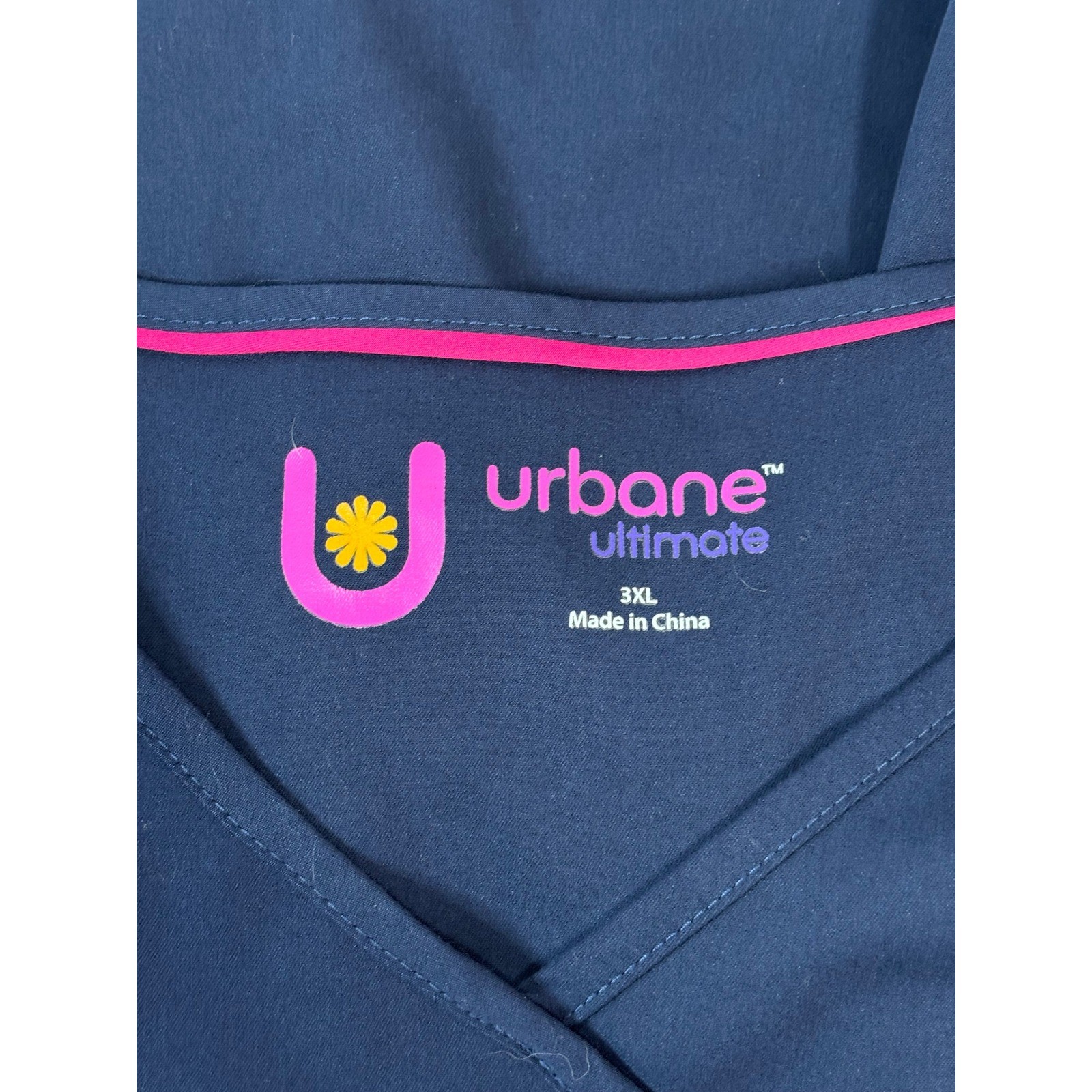 Urbane Ultimate Navy Blue Crossover V-Neck Scrub Top Womens 3XL M020098 9577