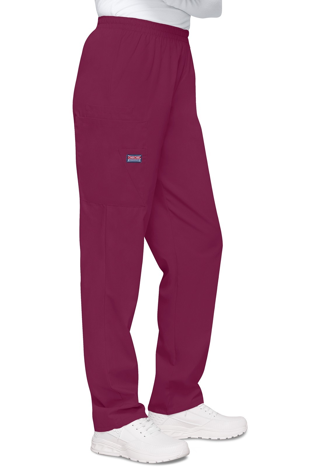 Cherokee Workwear Natural Rise Tapered Pull-On Cargo Pant Tall 4200T WINW Wine