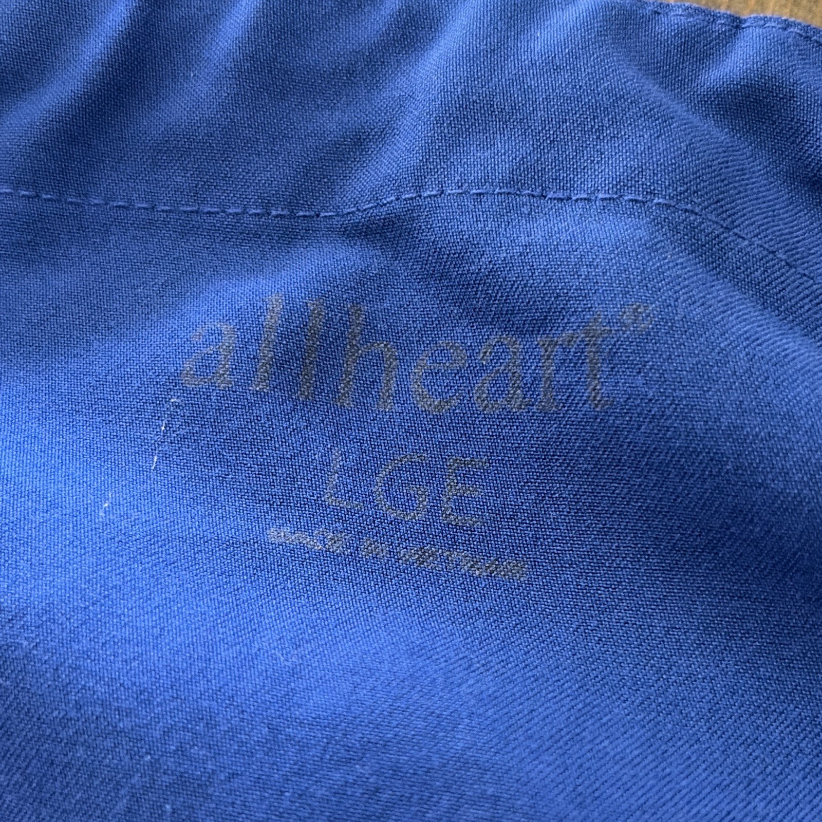Althea Blue Scrub Set Top & Pants L Cotton Twill Chamberlain University Logo
