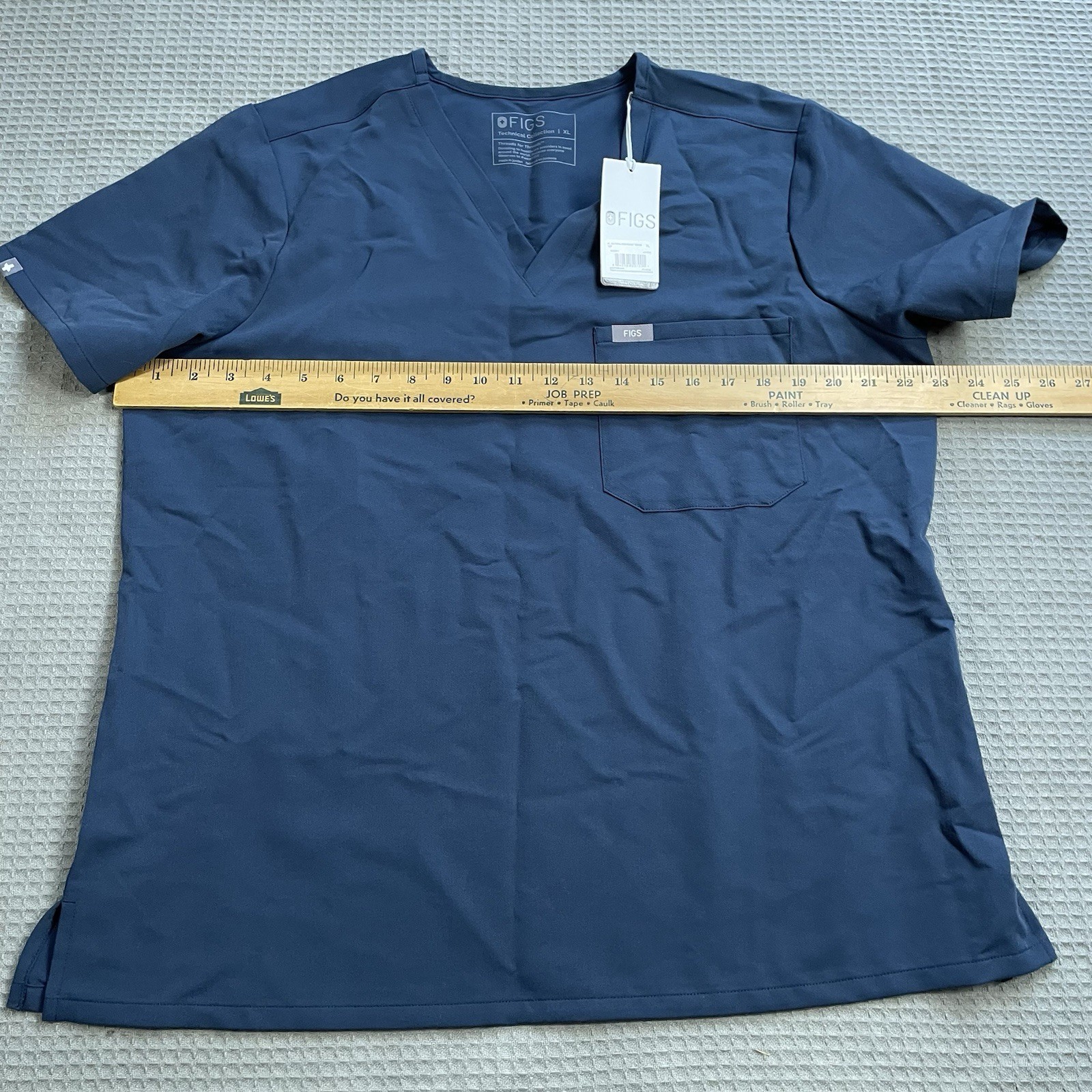 New Figs Catarina Scrub Top XL Womens Slate Blue One Pocket Stretch