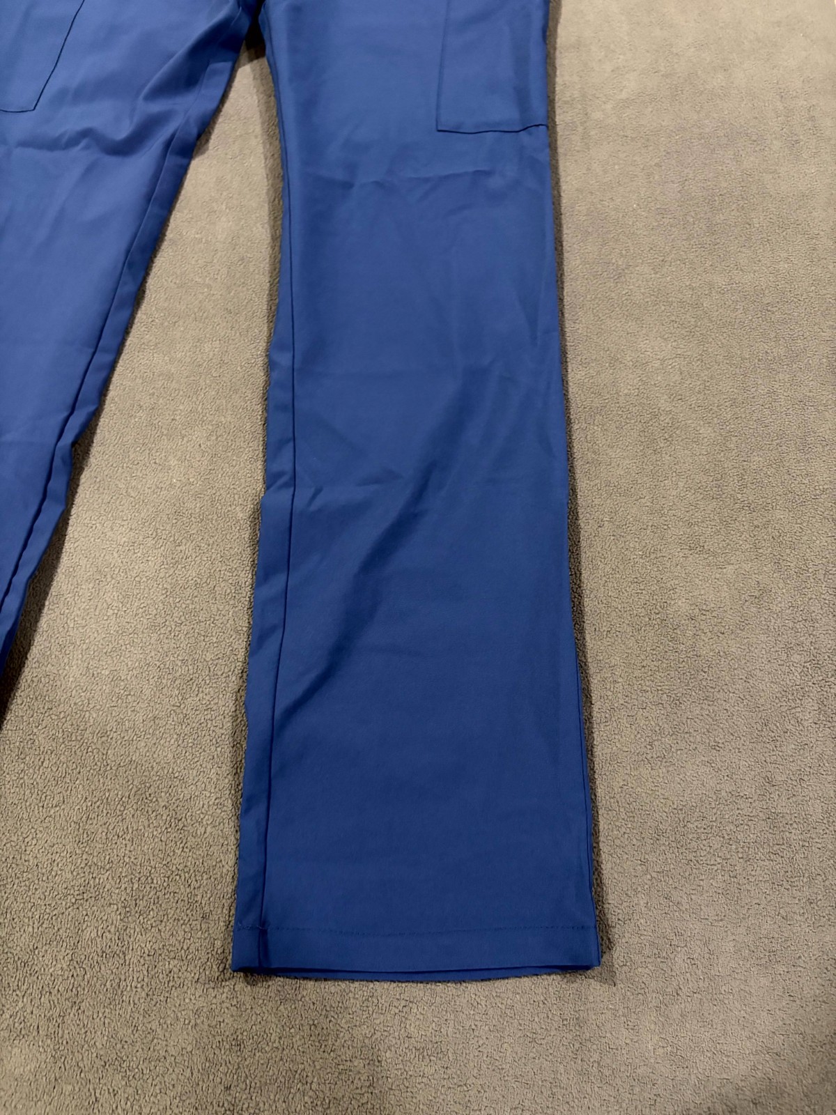 Jaanuu Cargo Scrub Pants Men XS Blue Stretch Drawstring Workwear Utility Pockets