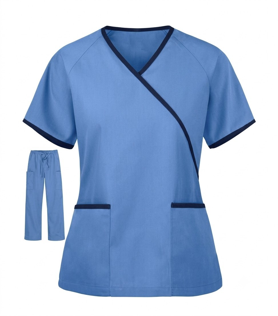Medical Scrubs sets Nursing sets Stretch Women’s Solid Pocket Scrub Set