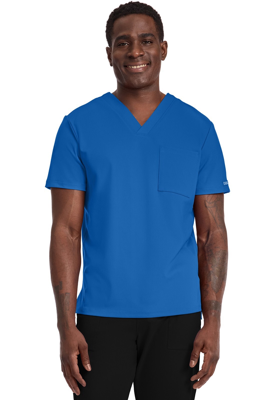 Cherokee Achieve Men’s 1-Pocket Tuck-In Top CK834 ROYN Royal Free Shipping