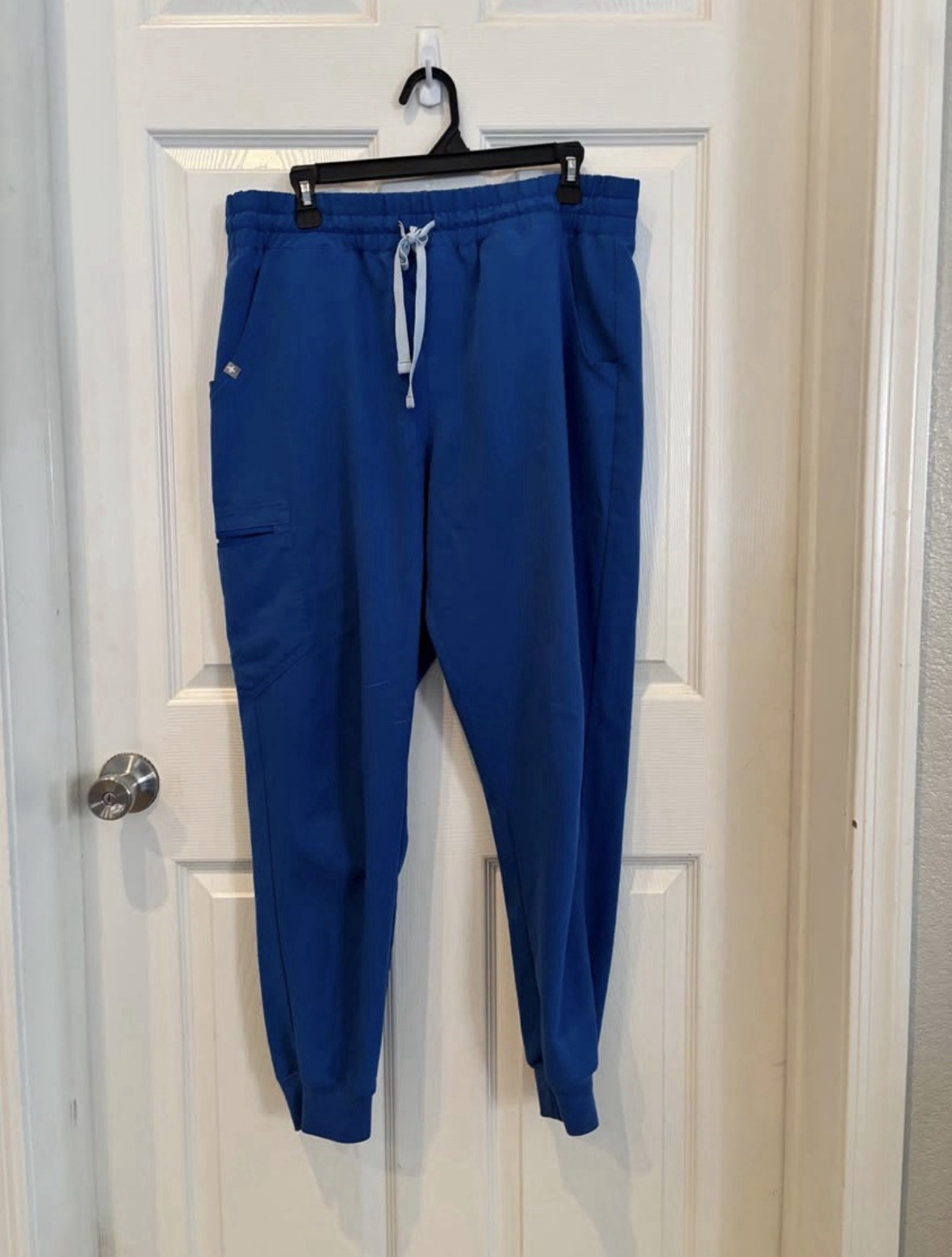 FIGS Women’s High Waist Zamora Scrub Jogger Drawstring Waist Solid Twill L