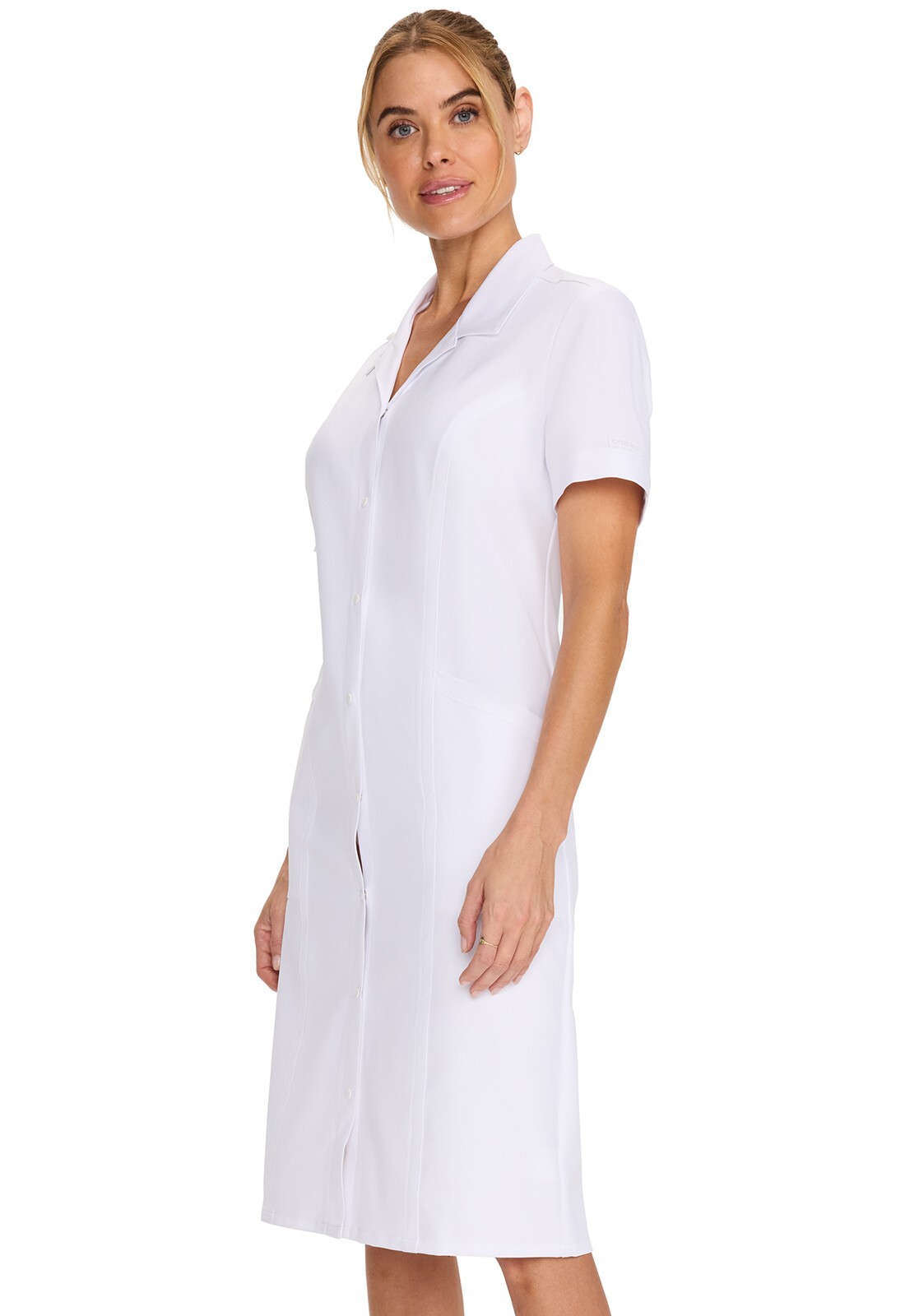 Cherokee Scrubs Women’s Botton Front Dress CK512A WHT White Free Shipping