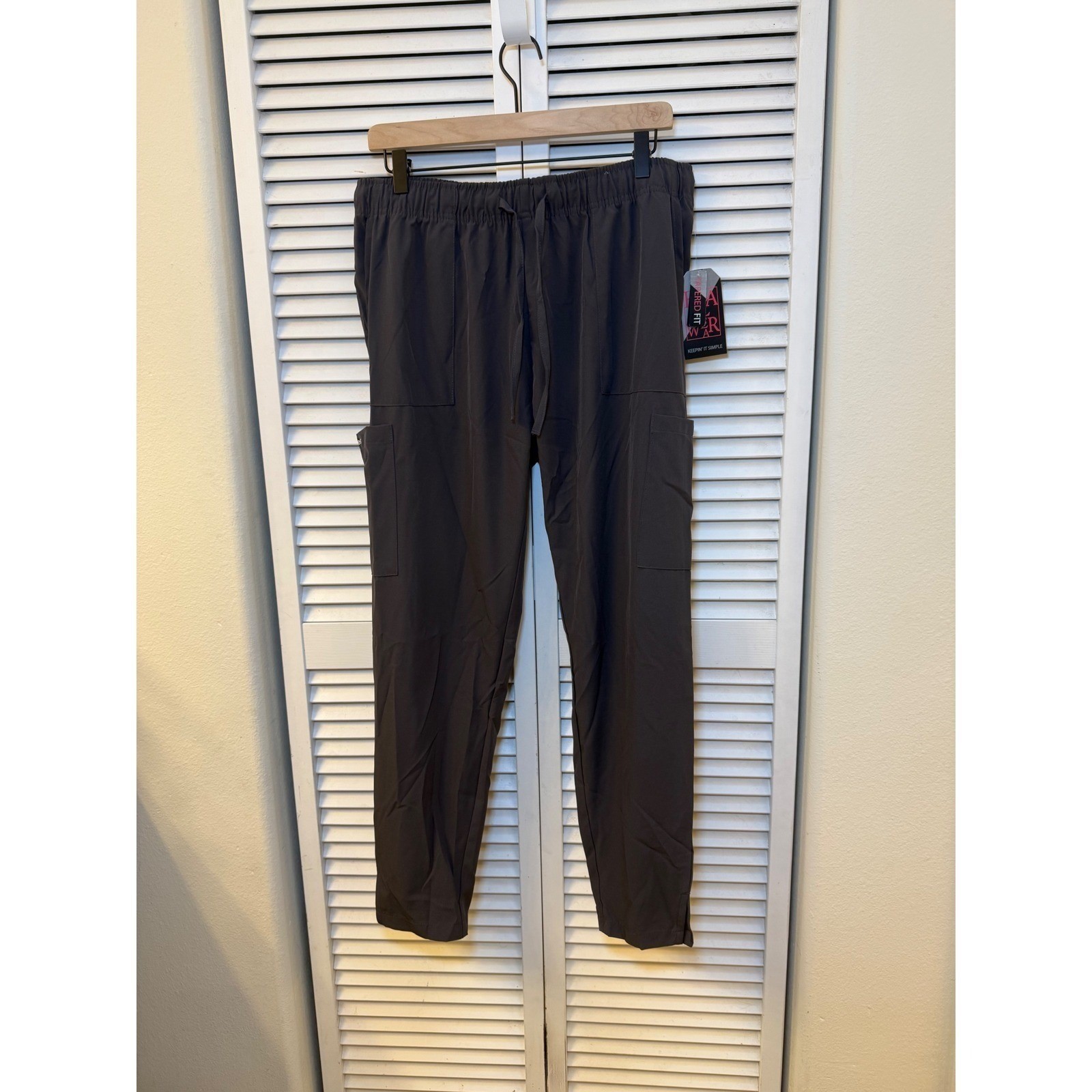 HEAL & WEAR Tapered Fit Cargo Scrub Pants Pewter XL