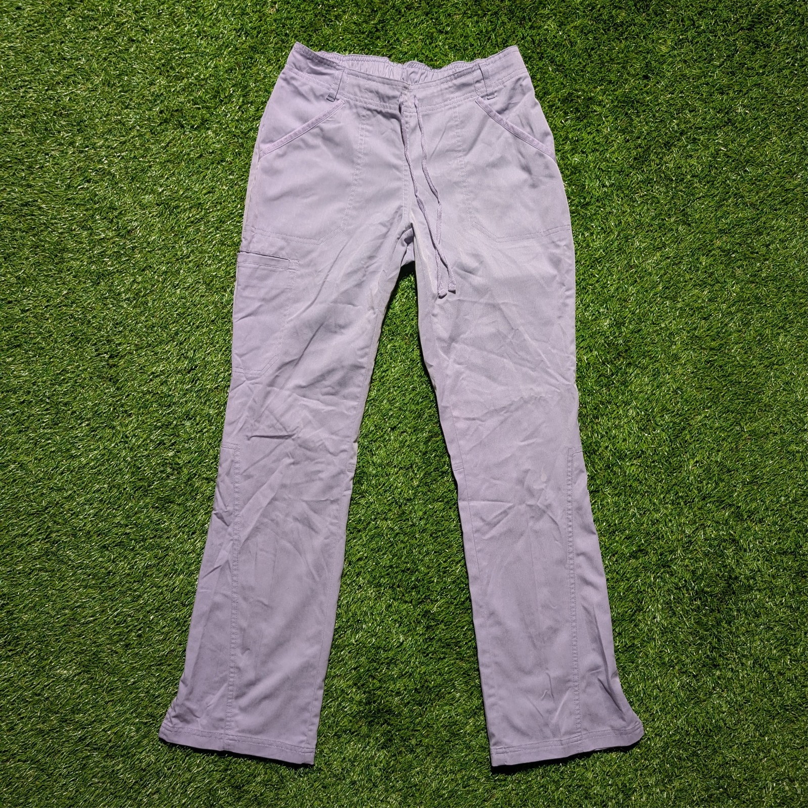 Barco NRG Scrub Pants Straight Leg Light Purple Tall XS Drawstring Multi Pocket