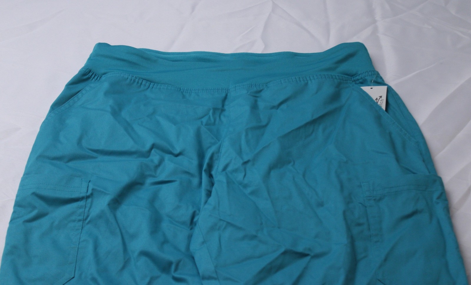Butter Soft Women’s Tall Solid 4 Pocket Yoga Scrub Pants EJ3 Teal Medium NWT