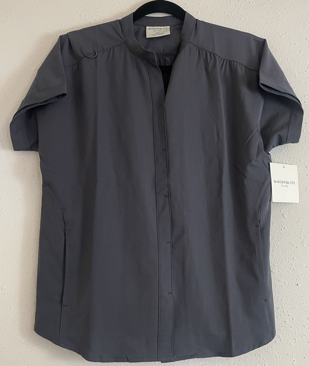 Whisperlite Scrubs Top Womens XS Lightweight Stretch Pocket Uniform Medical
