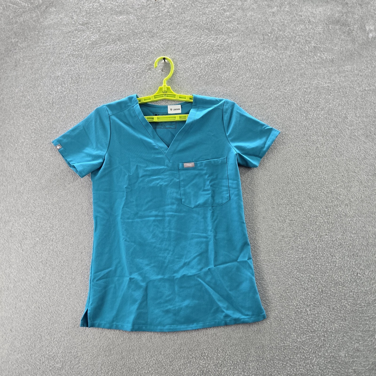 FIGS Women Scrub Top XXS Blue Short Sleeve