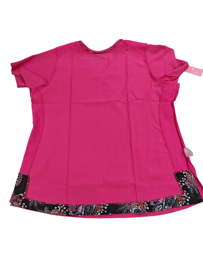Vera Bradley Halo Nettie V6109 (Pret) Pretty Pink V-Neck Scrub Top
