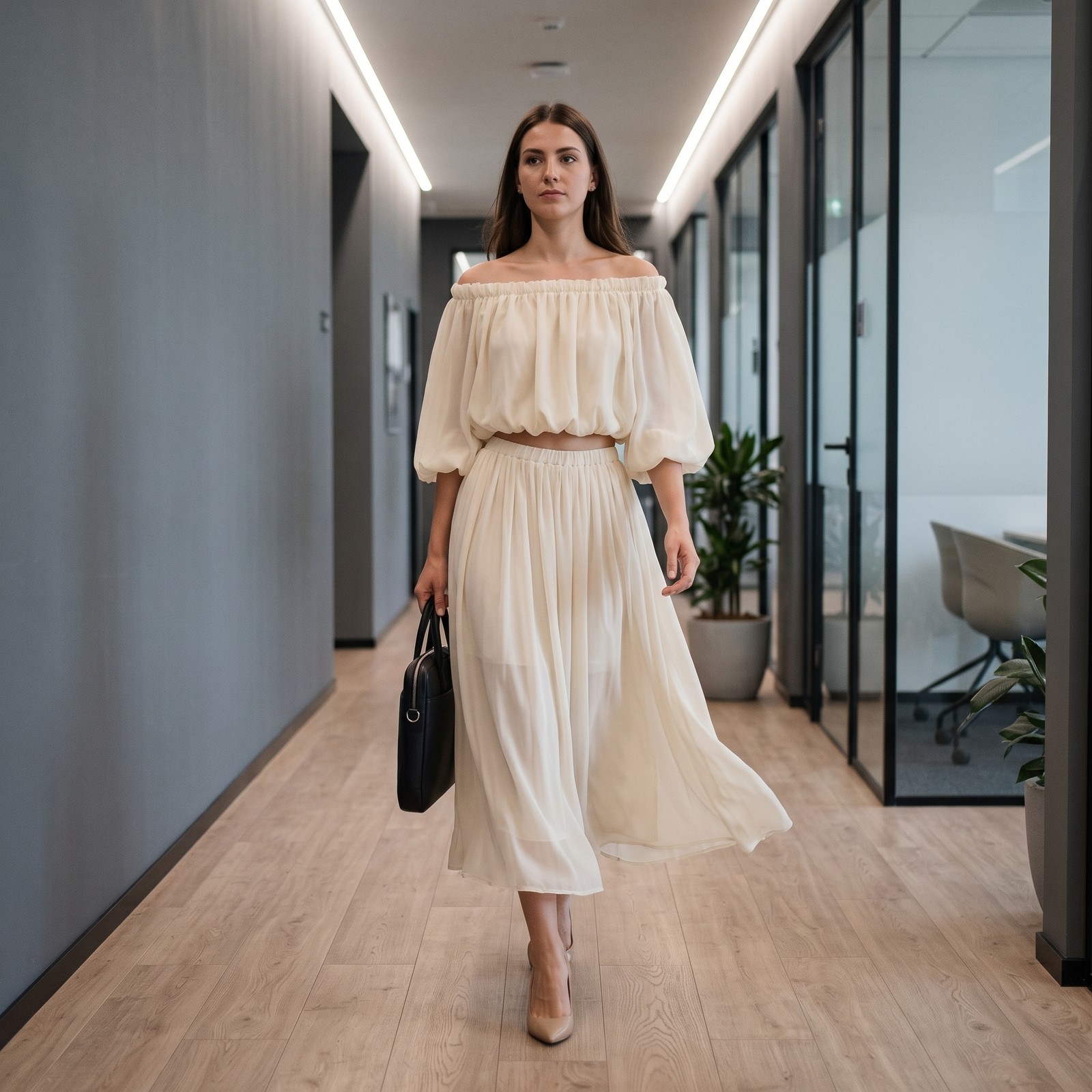 Knitted Skirt Sets Women 2 Piece Outfits for Autumn Commuting