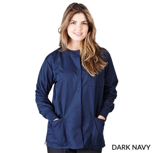 Scrub Unisex Jacket Button Up Navy