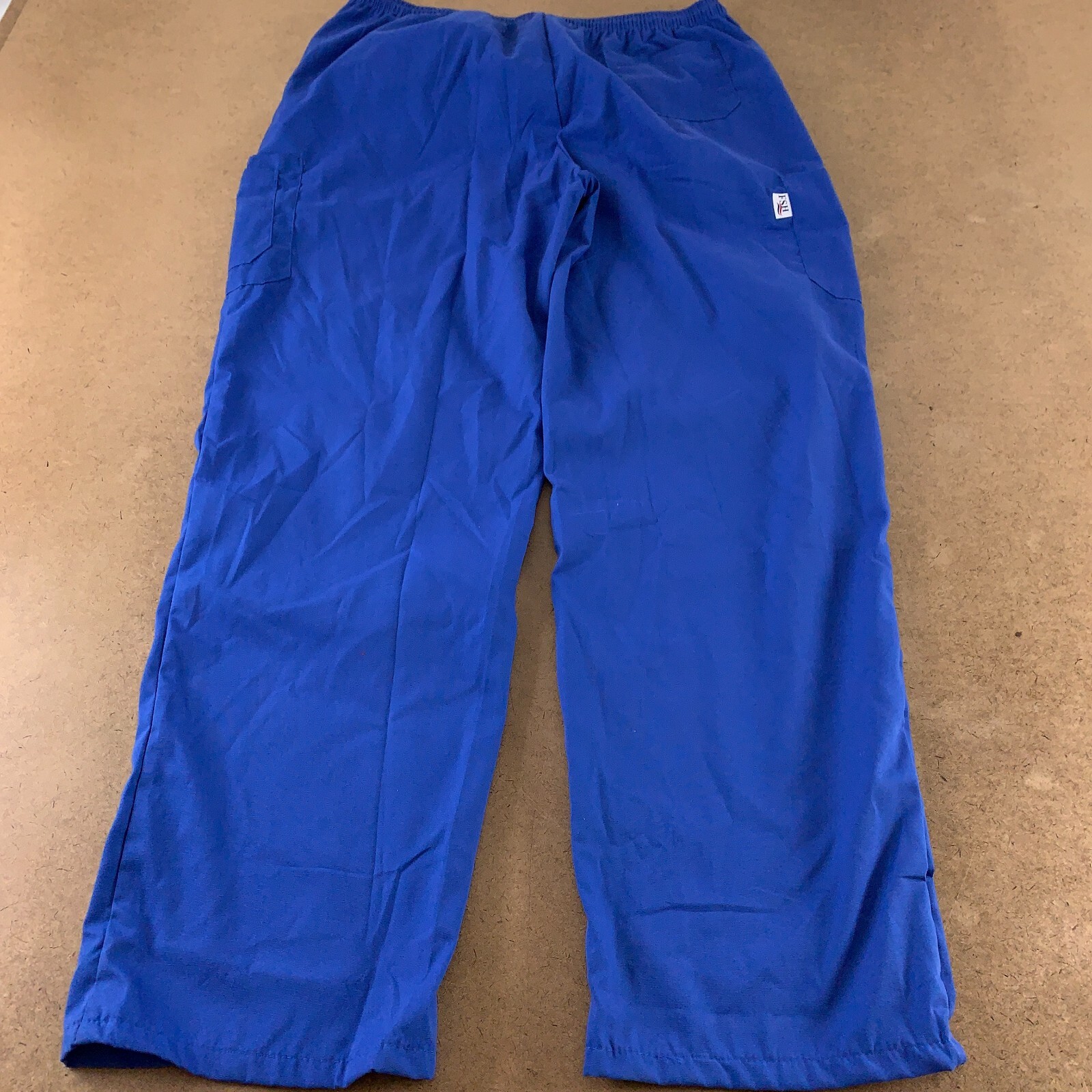 Fashion Seal Unisex Size Large Royal Blue Elastic Waist Cargo Scrub Pants New