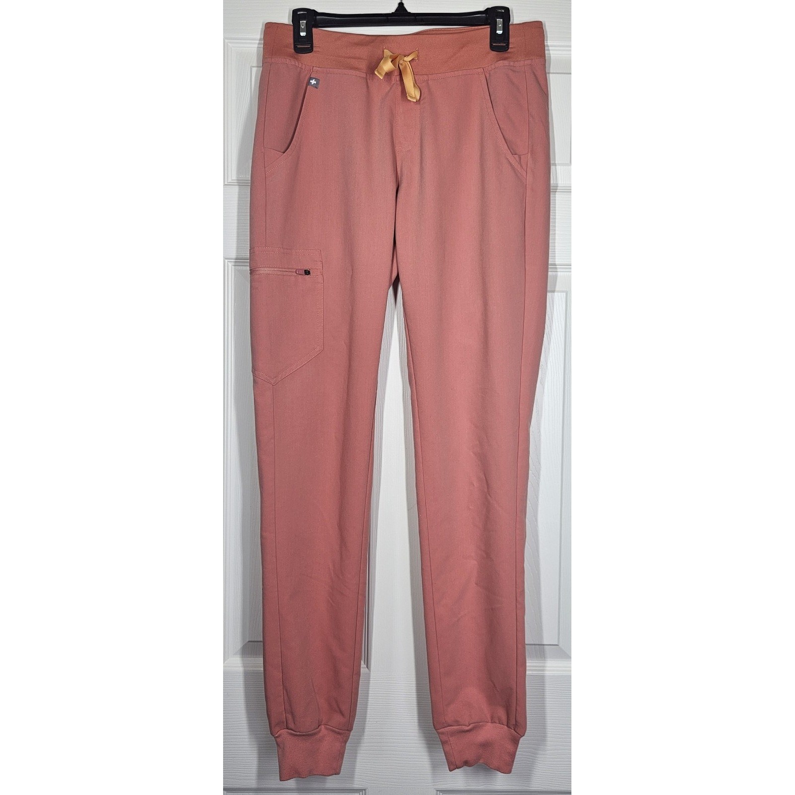 2 FIGS Zamora Jogger Scrub Pants Sz S/T Technical Collection Coral Gray Medical