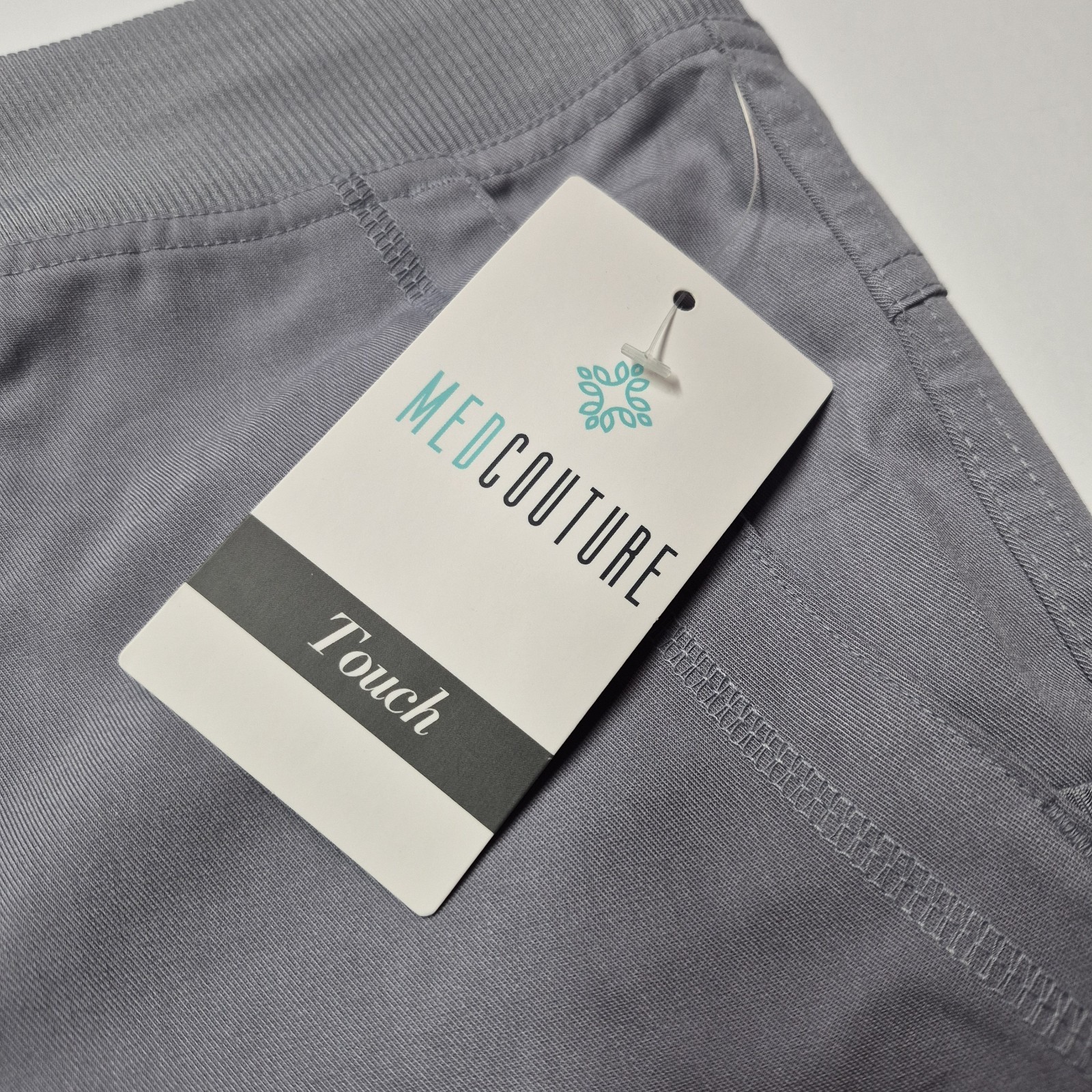 Med Couture Touch Womens XL Jogger Scrub Pants Cloud Gray NWT Cargo Nurse Yoga