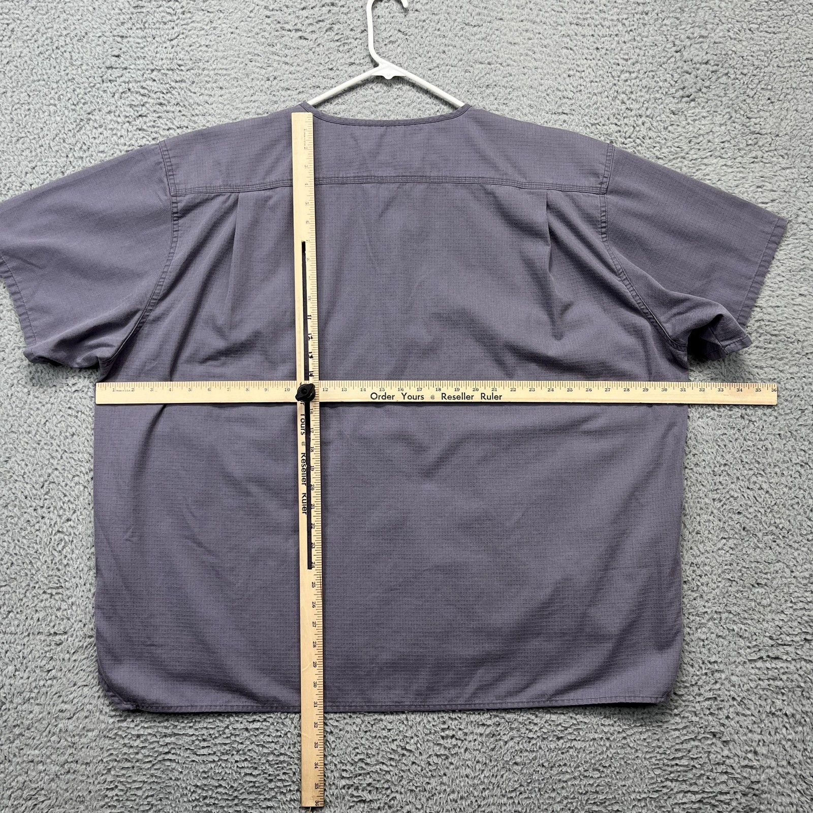 Carhartt Scrub Top Shirt Mens 3XL Gray Ripstop Workwear Pocket Medical Uniform