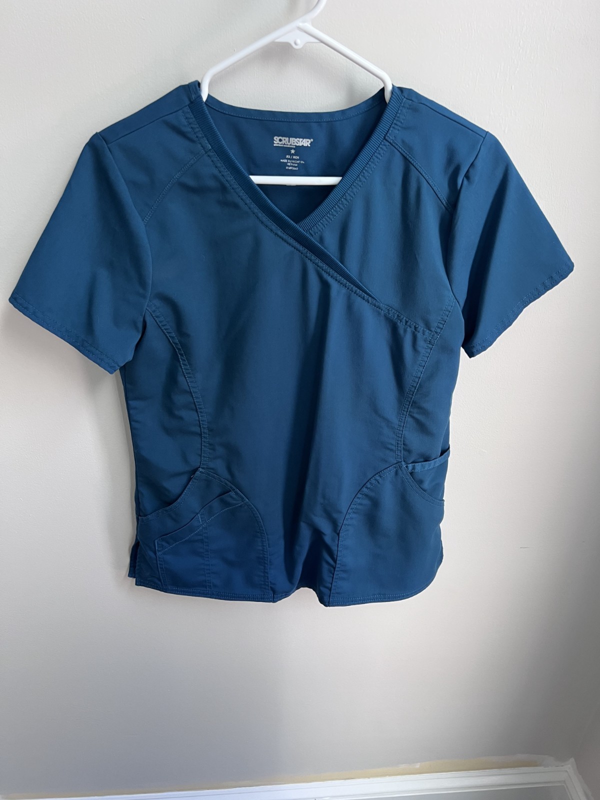 Scrubstar Scrub Top Style # SSL07818T Deep Slate (Teal) Size XS