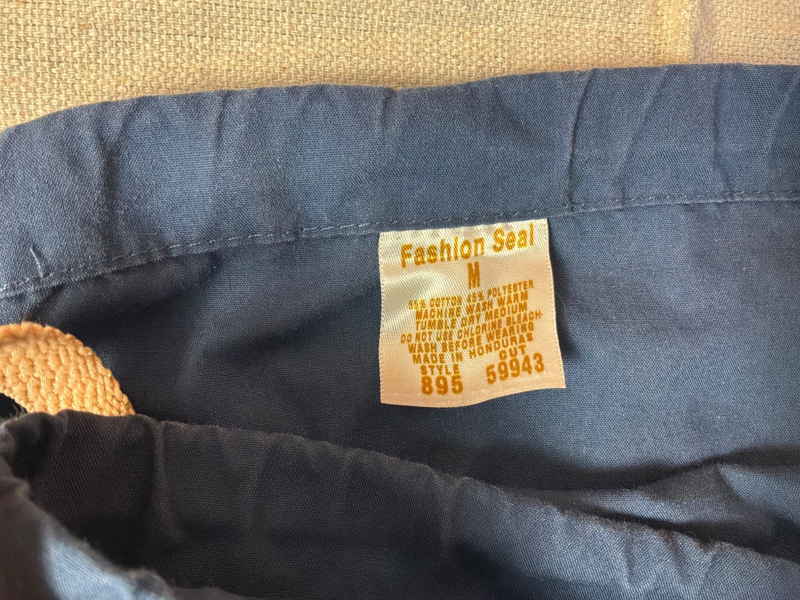 Fashion Seal Healthcare Navy Blue Scrub Pants Drawstring M Reversible Lot of 4