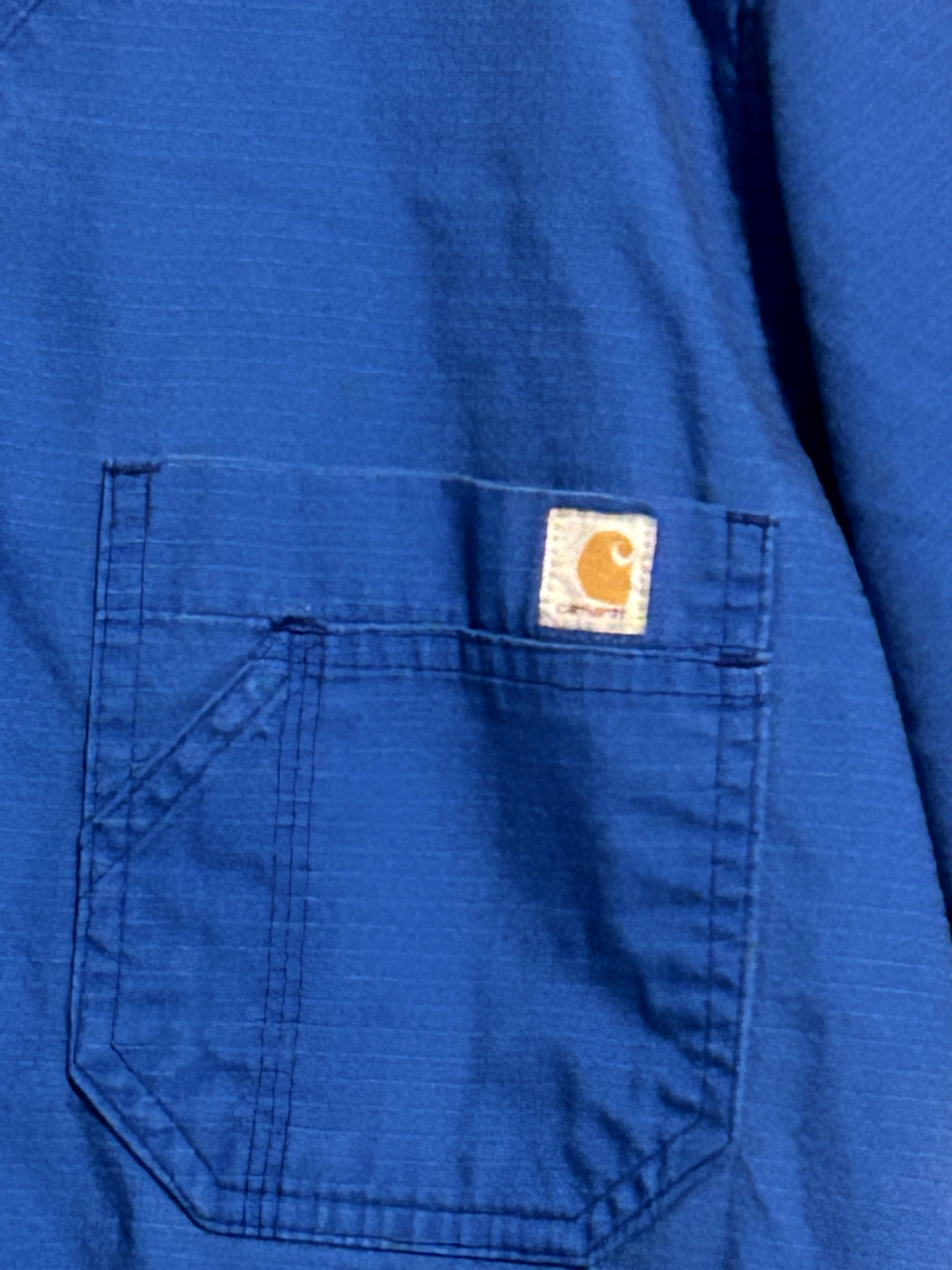 Carhartt Scrub Top Size Small Navy Blue Short Sleeve C15108