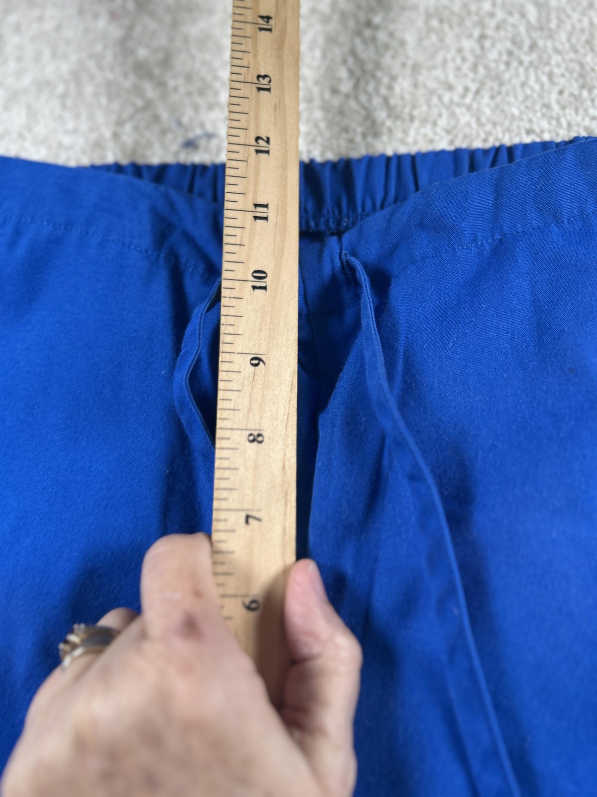 Cherokee Workwear Pants Mens Medium Royal Blue Scrub Drawstring Elastic Flare