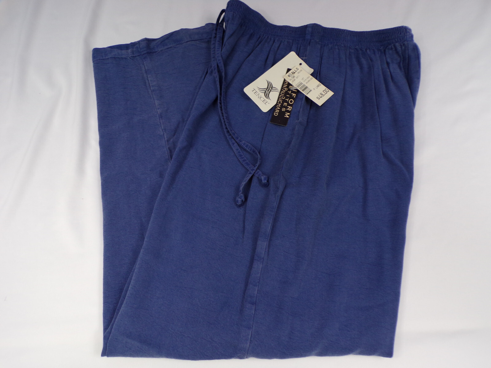 NEW USA John Paul Richards Uniform Petites Scrub Pants Womens Large Blue L24