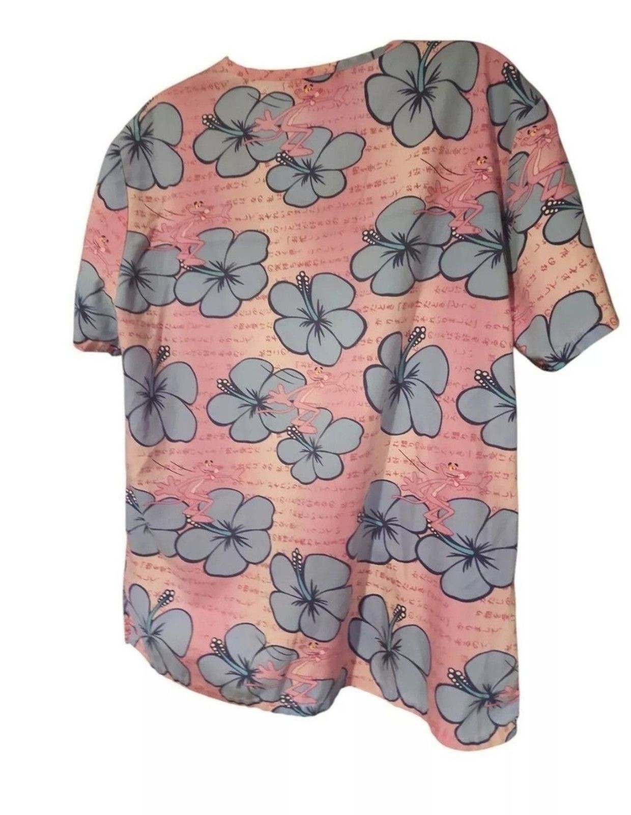 Pink Panther Women’s Scrub Top Smock Work Shirt Size Small